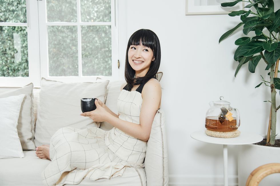 organizing consultant and television personality marie kondo, konmari, poses for a portrait in her home office photo by michael bucknervarietypenske media via getty images