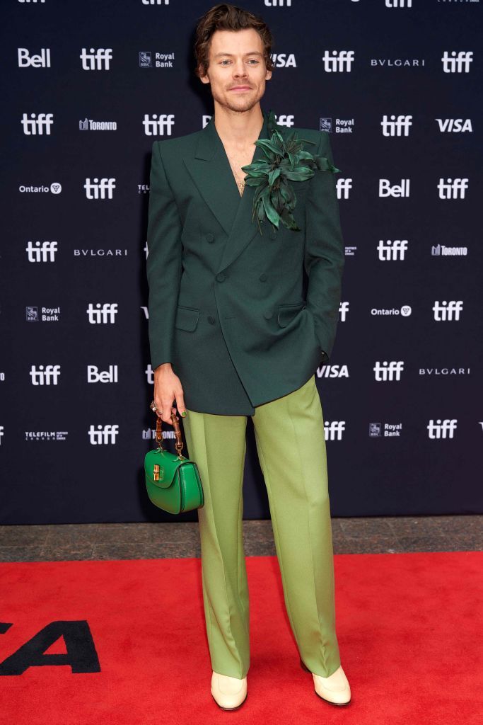 british singer actor harry styles arrives for the premiere of my policeman during the toronto international film festival in toronto, ontario, canada, on september 11, 2022 photo by geoff robins afp photo by geoff robinsafp via getty images