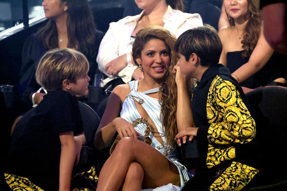 newark, new jersey september 12 l r sasha piqueacute shakira, and milan pique attend the 2023 mtv video music awards at prudential center on september 12, 2023 in newark, new jersey photo by mike coppolagetty images for mtv