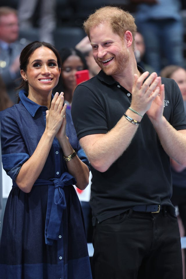 duesseldorf, germany september 15 meghan, duchess of sussex and prince harry, duke of sussex