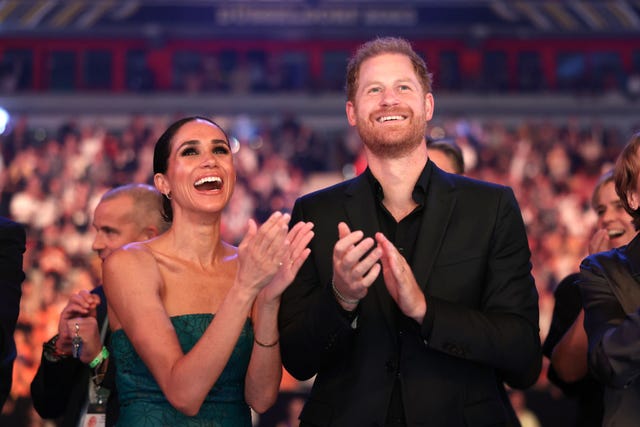 duesseldorf, germany september 16 prince harry, duke of sussex, and meghan, duchess of sussex