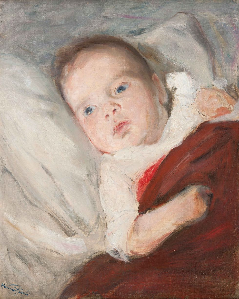 painted image of a baby