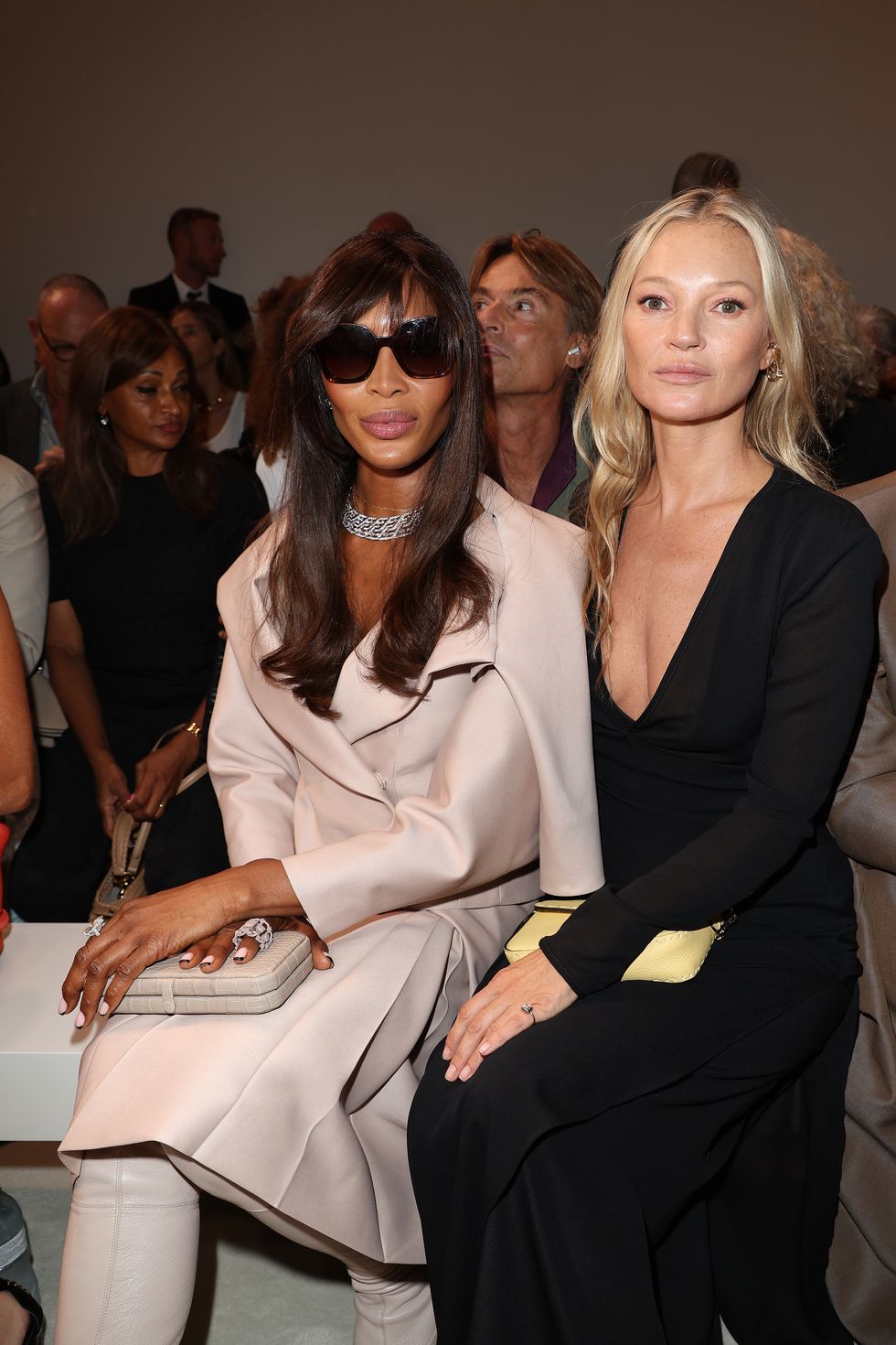 milan, italy september 20 naomi campbell and kate moss attend the fendi spring summer 2024 fashion show on september 20, 2023 in milan, italy photo by pietro s dapranogetty images for fendi