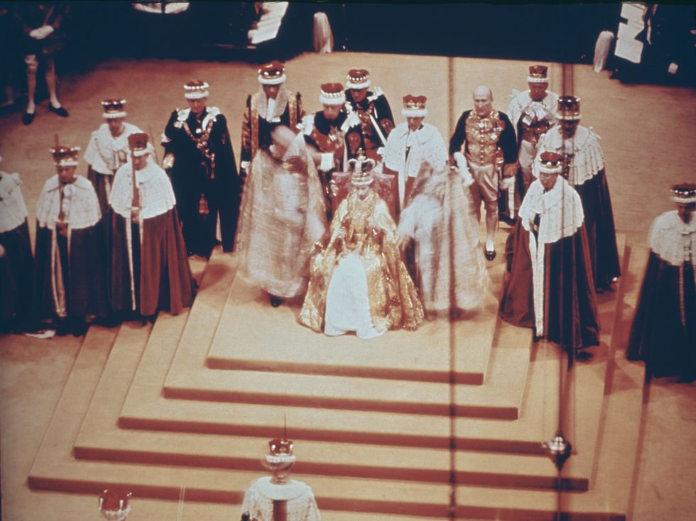 the scene inside westminster abbey during the coronation of queen elizabeth ii, 2nd june 1953 photo by hulton archivegetty images