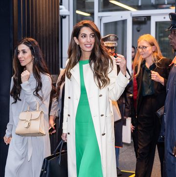 new york, new york september 26 nadia murad l and amal clooney are seen at the united nations on september 26, 2023 in new york city photo by gothamgc images