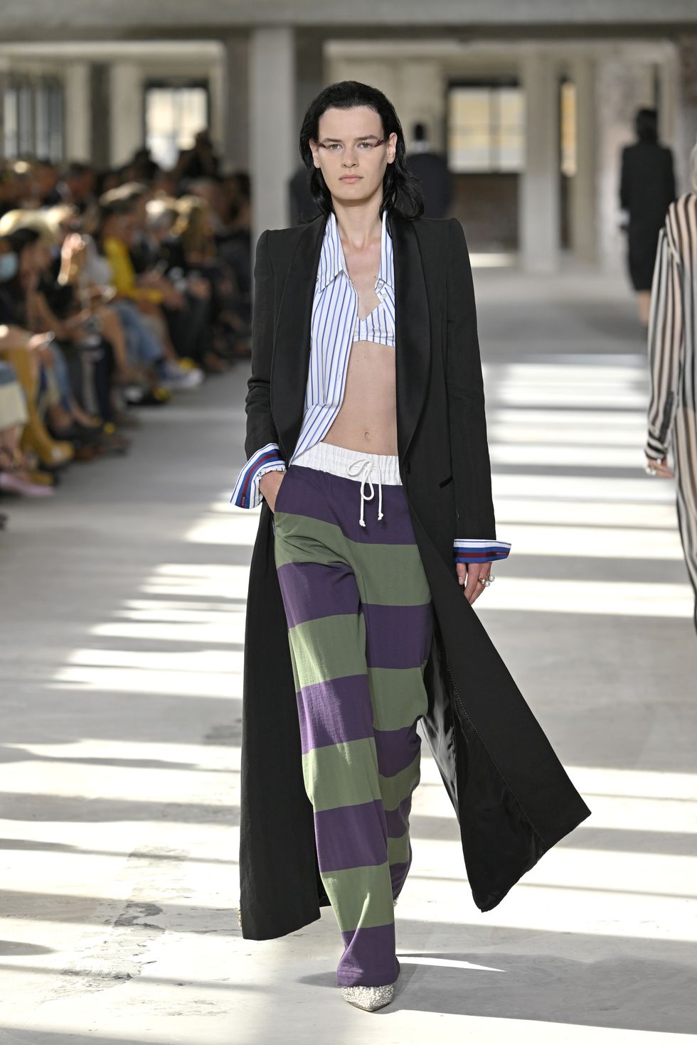 paris, france september 27 editorial use only for non editorial use please seek approval from fashion house a model walks the runway during the dries van noten womenswear springsummer 2024 show as part of paris fashion week on september 27, 2023 in paris, france photo by kristy sparowgetty images