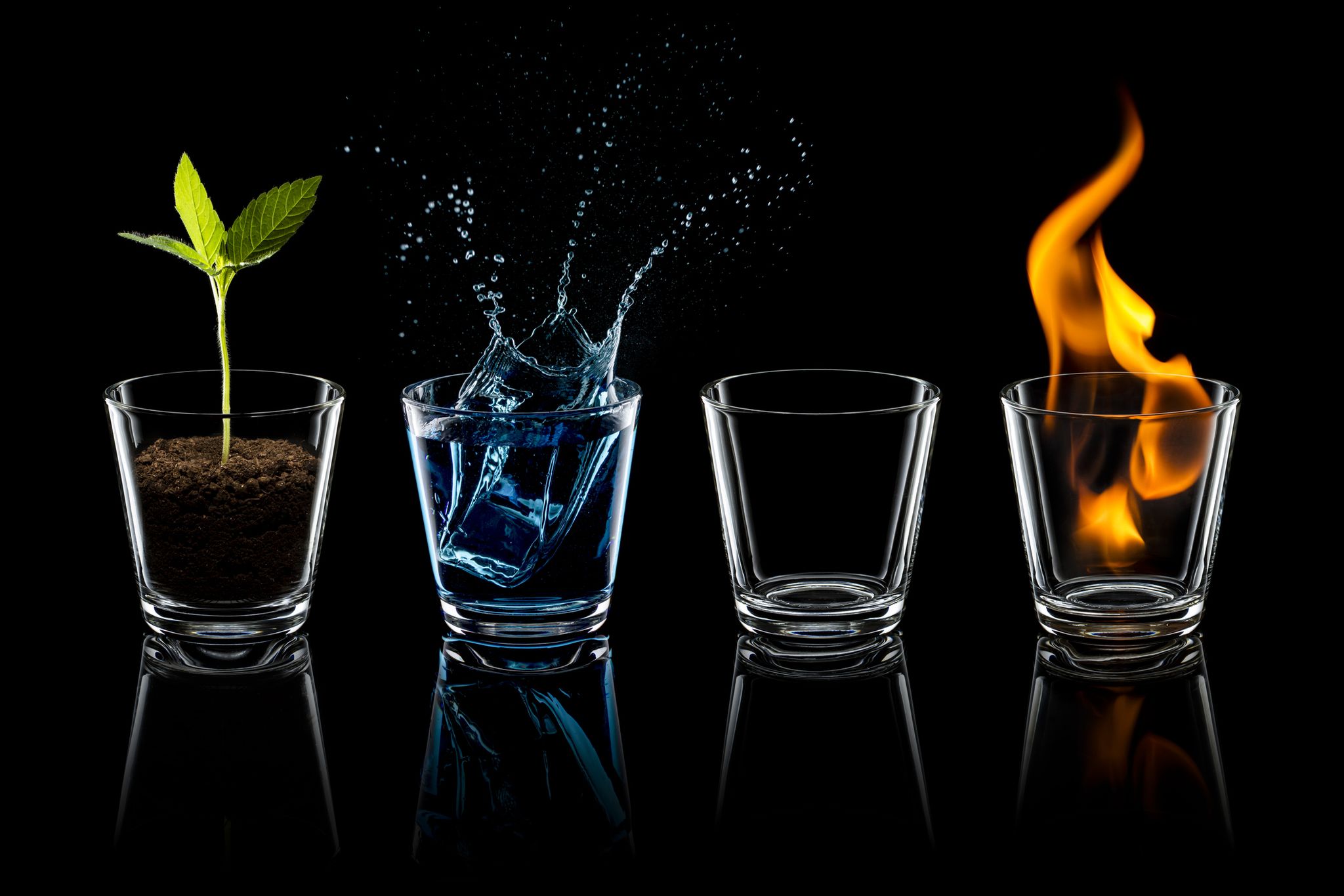 water and fire background