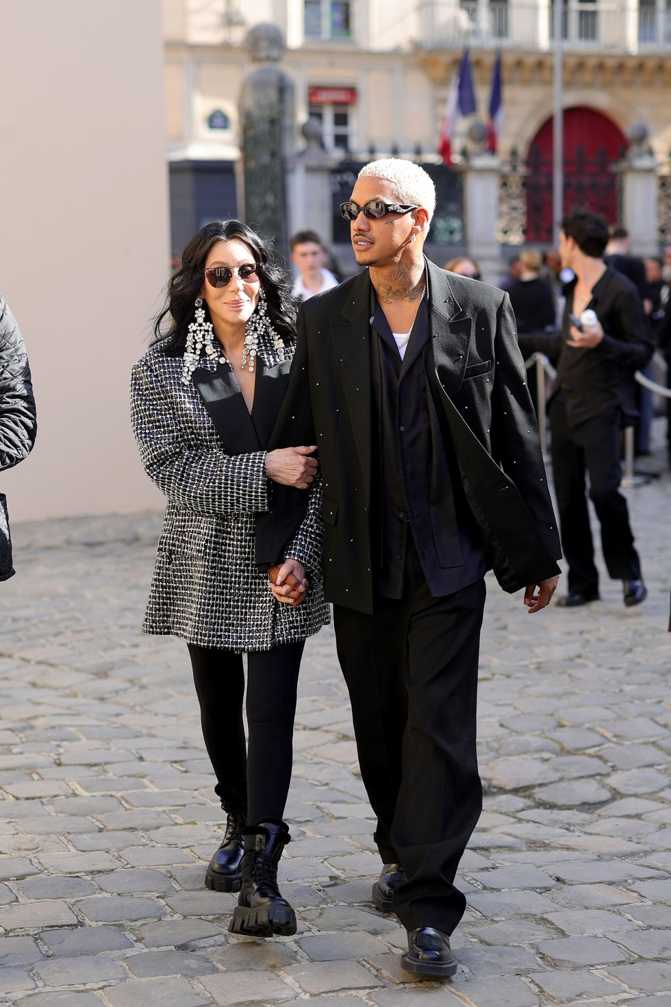 paris, france october 01 cher and alexander edwards attend the valentino womenswear springsummer 2024 show as part of paris fashion week on october 01, 2023 in paris, france photo by jacopo raulegetty images