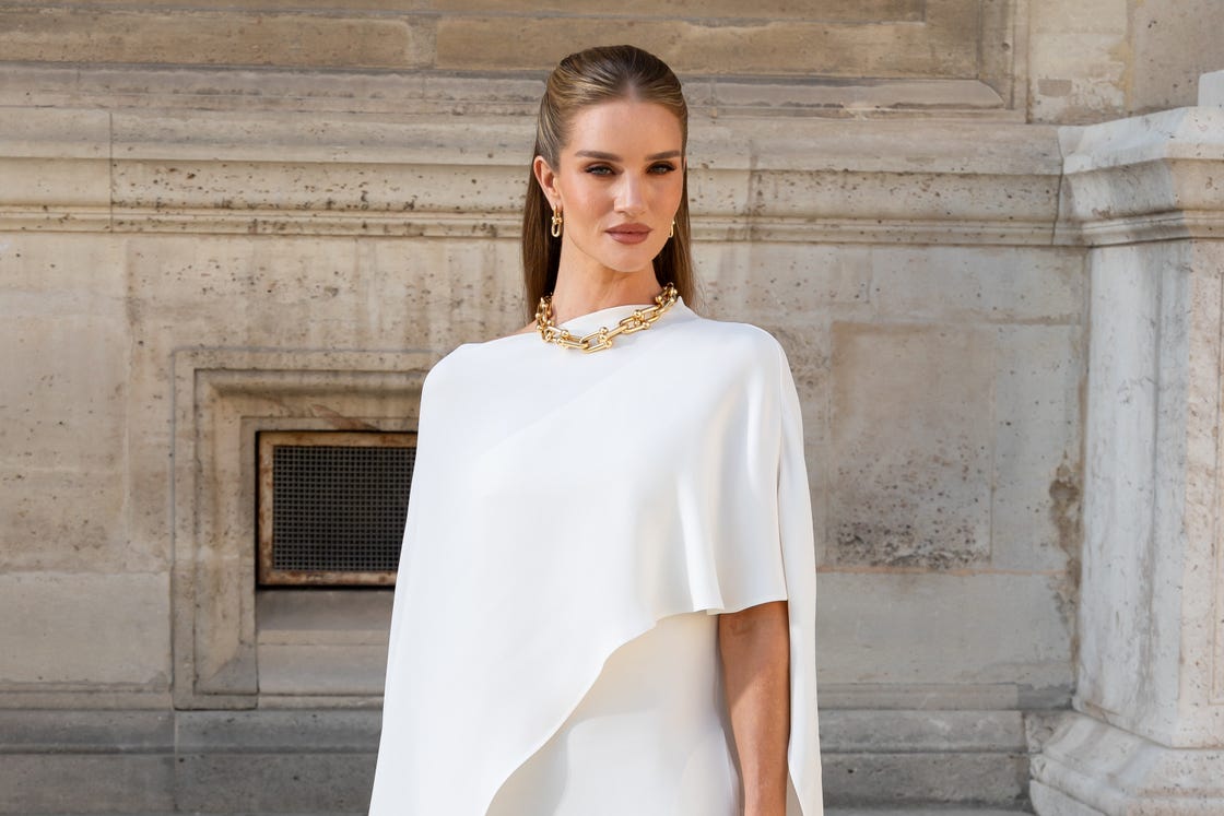 rosie huntingdon whiteley white outfit dress the nation
