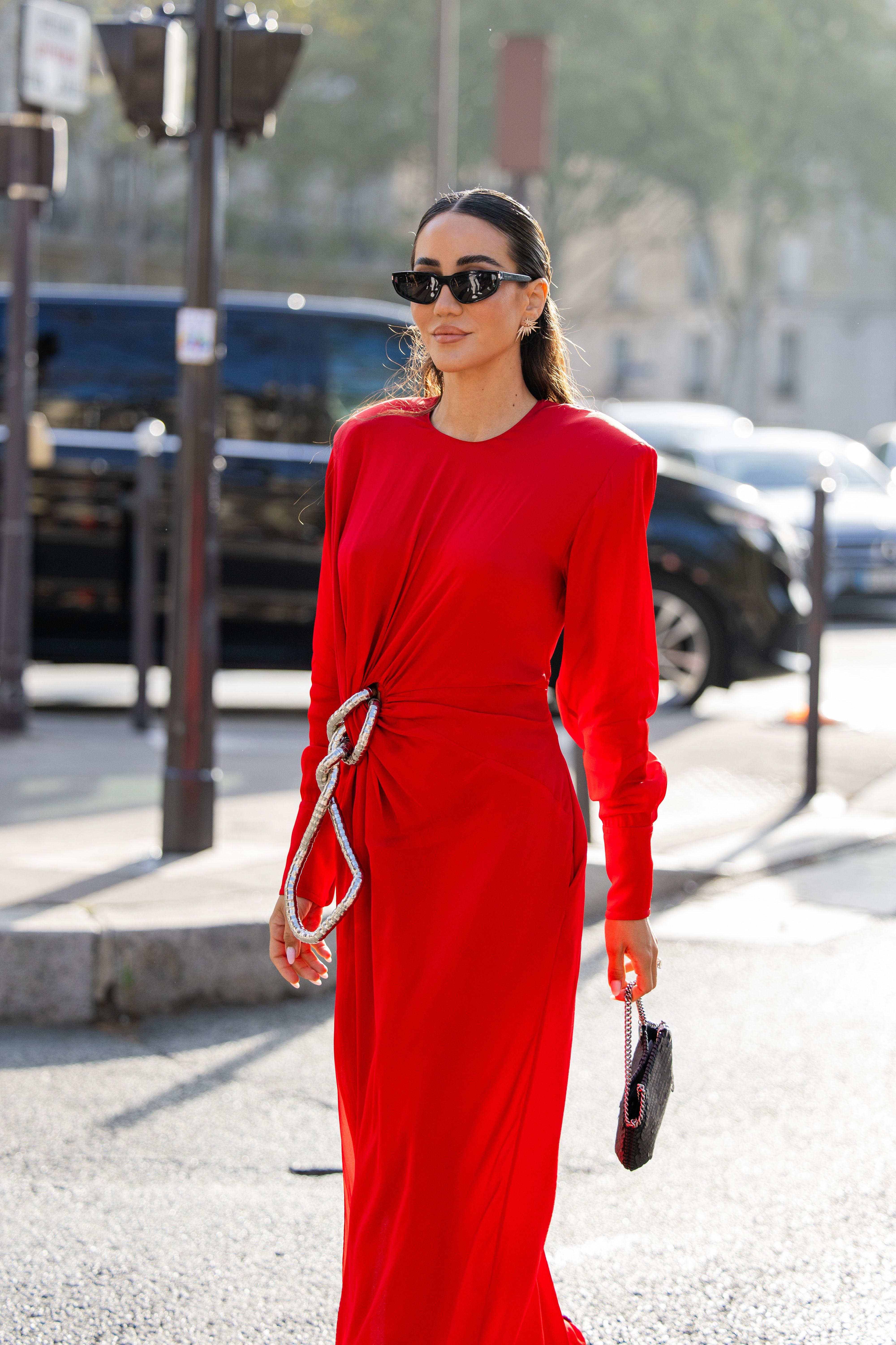 Vestido rojo de discount punto