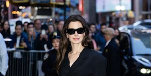 new york, new york october 03 anne hathaway is seen in midtown on october 03, 2023 in new york city photo by gothamgc images