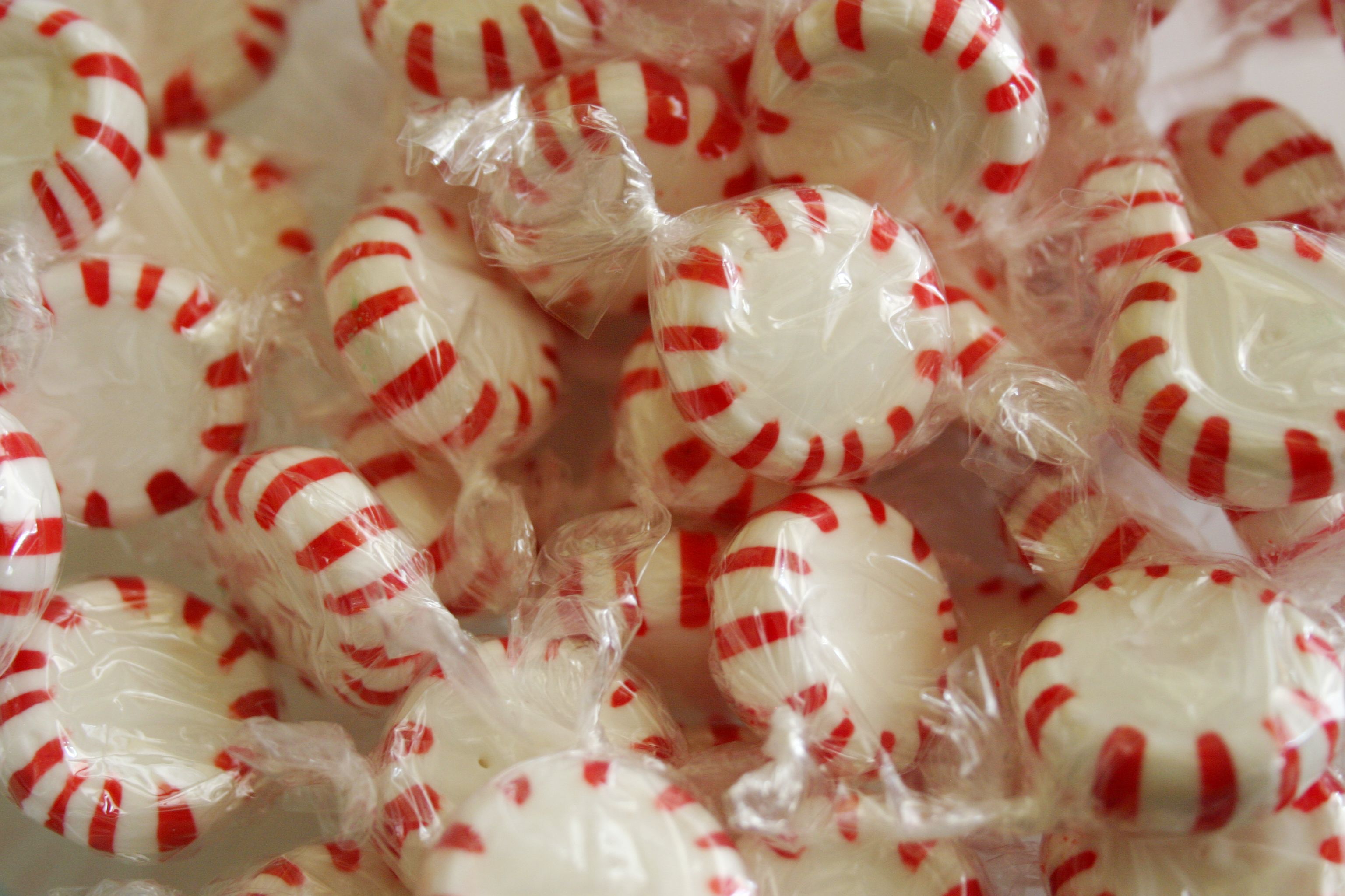 red and white mint candys