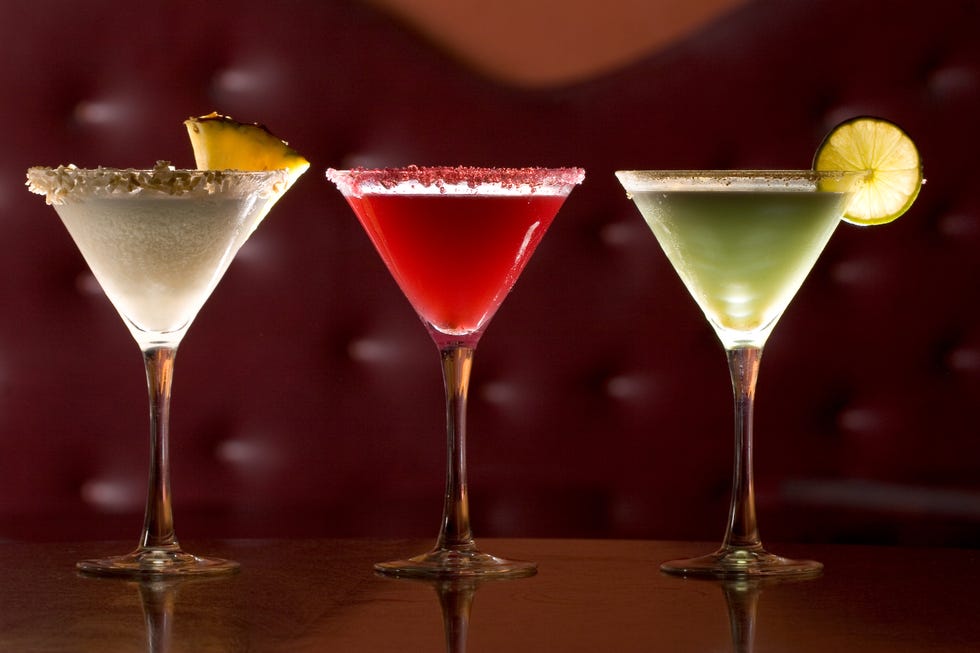 two martinis in a line