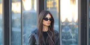 new york, new york october 13 emily ratajkowski is seen on october 13, 2023 in new york city photo by ignatbauer griffingc images