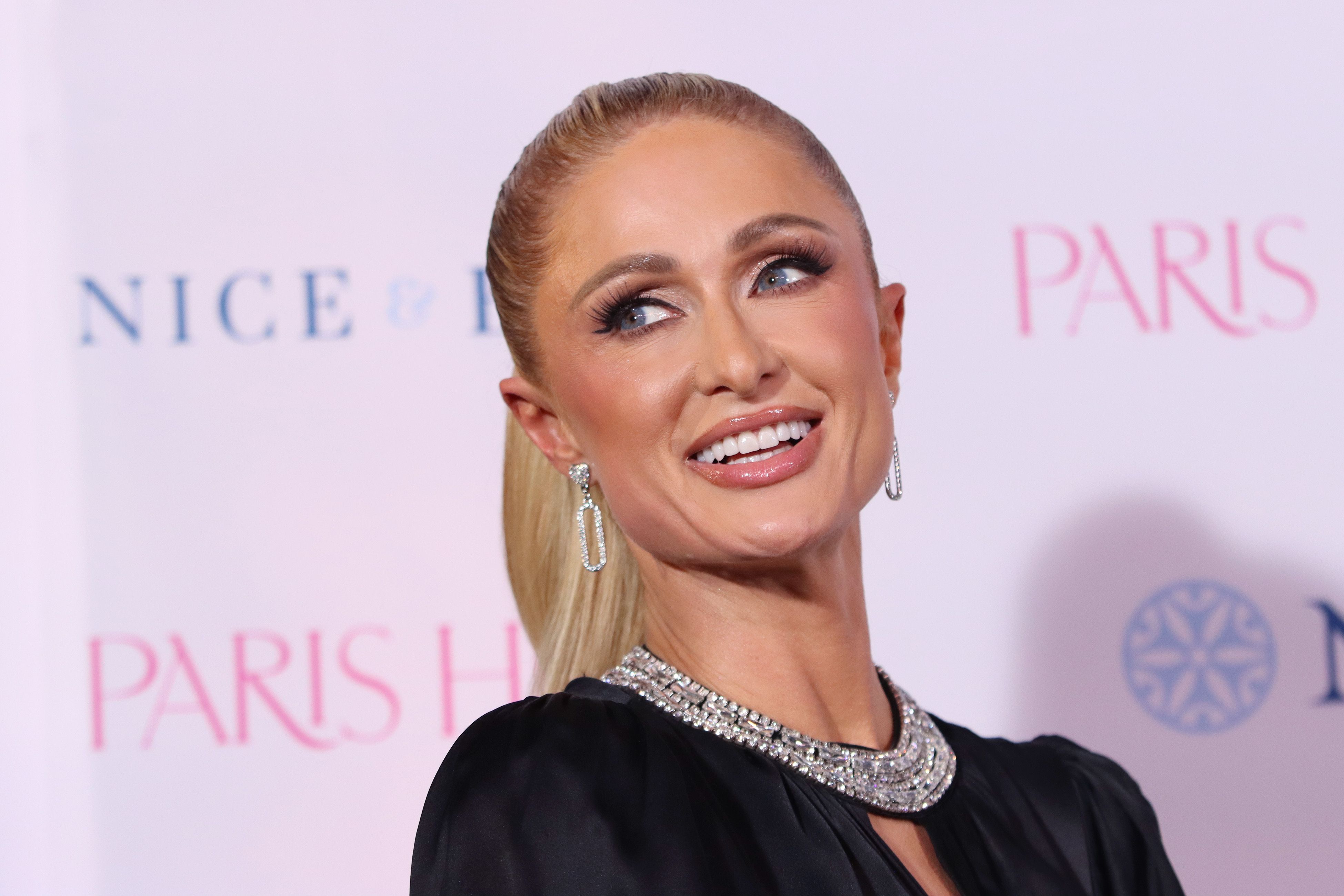 Paris Hilton debuts a transformative jet black hair colour