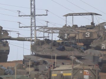 ashkelon, israel october 16 israel continues to deploy soldiers, tanks and armored vehicles near the gaza border in ashkelon, israel on october 16, 2023 photo by saeed qaqanadolu via getty images