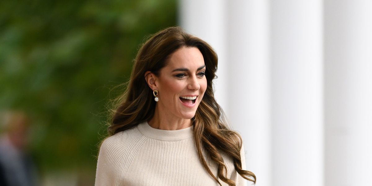 Kate Middleton Is Chic in a Ribbed Sweater and Matching Skirt