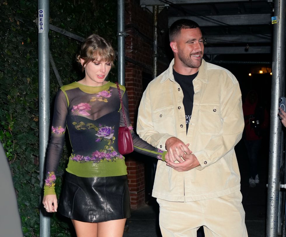 taylor swift and travis kelce in new york city on october 15, 2023