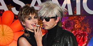 los angeles, california october 27 l r kaia gerber and austin butler attend the annual casamigos halloween party on october 27, 2023 in los angeles, california photo by michael kovacgetty images for casamigos