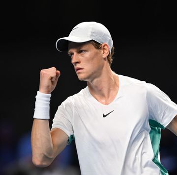vienna, austria october 28 jannik sinner of italy reacts in his semi final match against andrey rublev of russia during day eight of the erste bank open 2023 at wiener stadthalle on october 28, 2023 in vienna, austria photo by thomas kronsteinergetty images