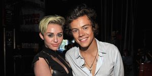 universal city, ca   august 11  actressmusician miley cyrus l and musician harry styles of one direction attend the 2013 teen choice awards at gibson amphitheatre on august 11, 2013 in universal city, california  photo by kevin mazurfoxwireimage