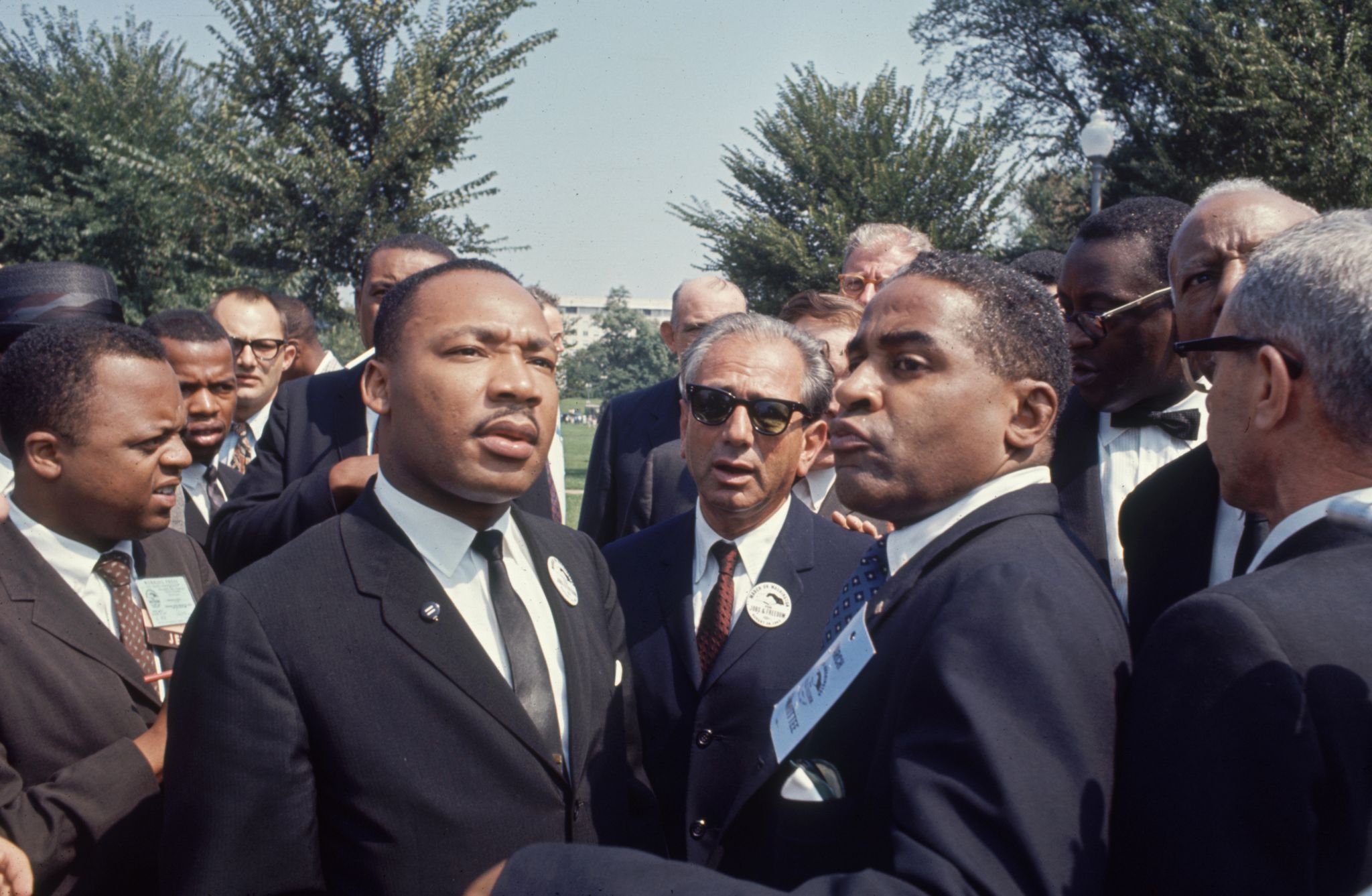 subject martin luther king and on his right is rabbi joachim prinz march on washington for jobs and freedom washington dcaugust 28, 1963photographer  1202322