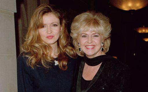 british television presenter caron keating with her mother northern irish television presenter gloria hunniford attend a bafta event in london, april 1992 photo by dave benettgetty images
