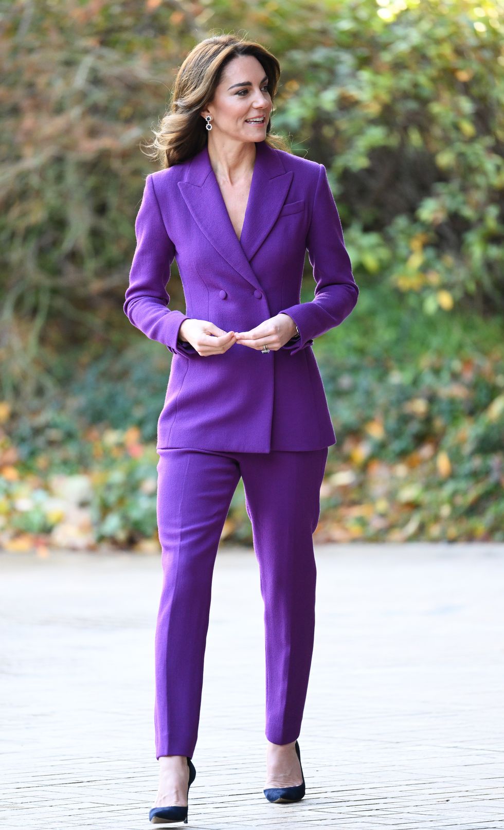 Kate Middleton Wears a Bold Purple Suit to Host an Event Close to Her Heart