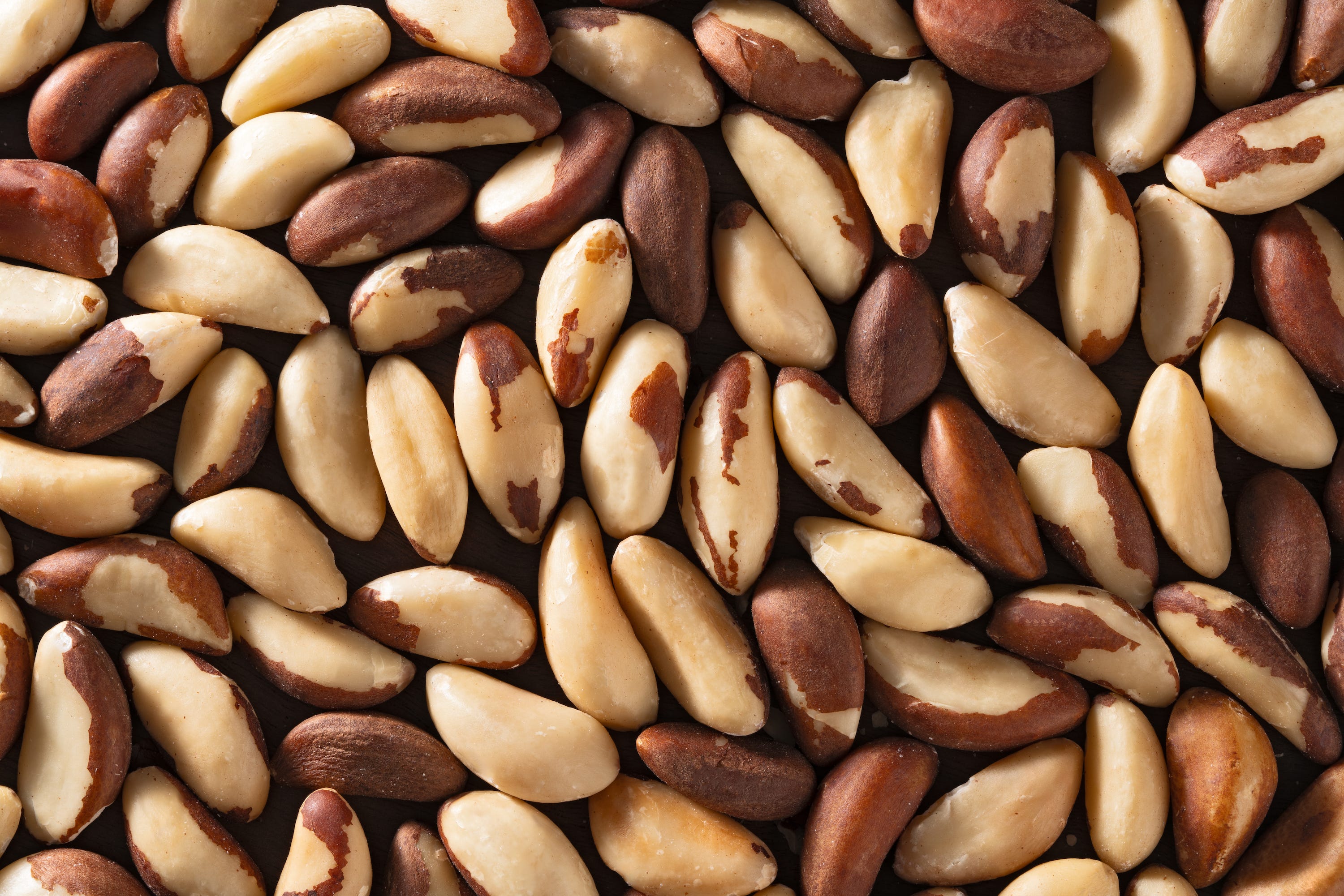 brazil nuts full frame shot directly above view