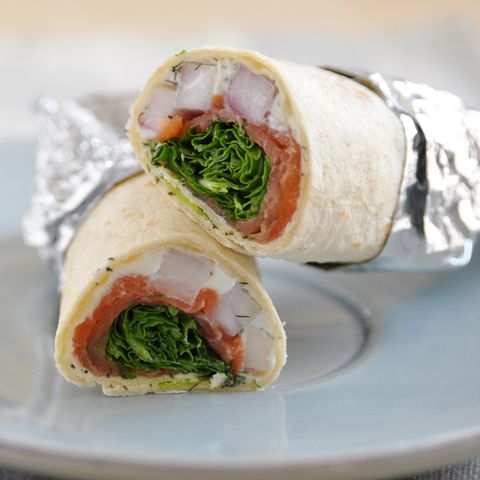 Salmon wrap sandwich