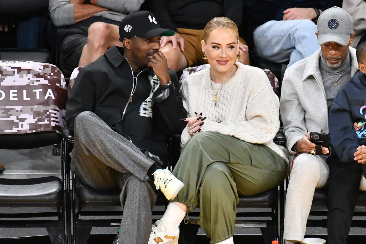 Adele and Rich Paul Sit Courtside at Basketball Game for Cuddly Date Night