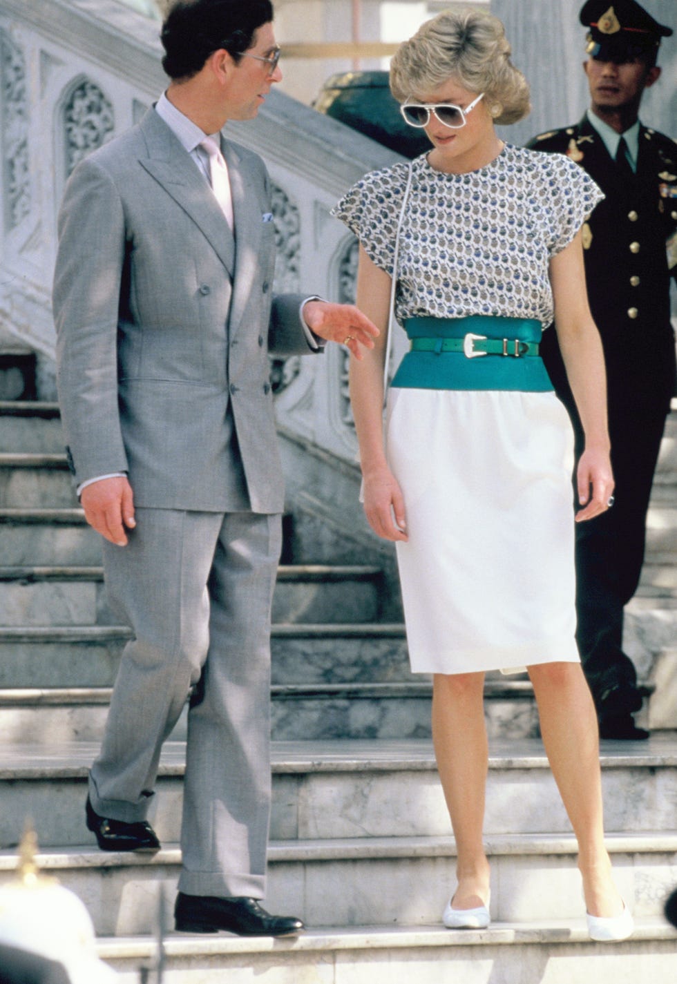 bangkok, thailand   february 05  charles and diana, prince and princess of wales, during their official visit to bangkok on february 5, 1988 in bangkok, thailand  photo by georges de keerlegetty images