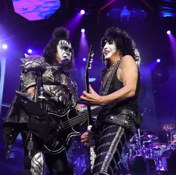 new york, new york december 02 gene simmons and paul stanley of kiss perform during the final show of kiss end of the road world tour at madison square garden on december 02, 2023 in new york city photo by kevin mazurgetty images for live nation