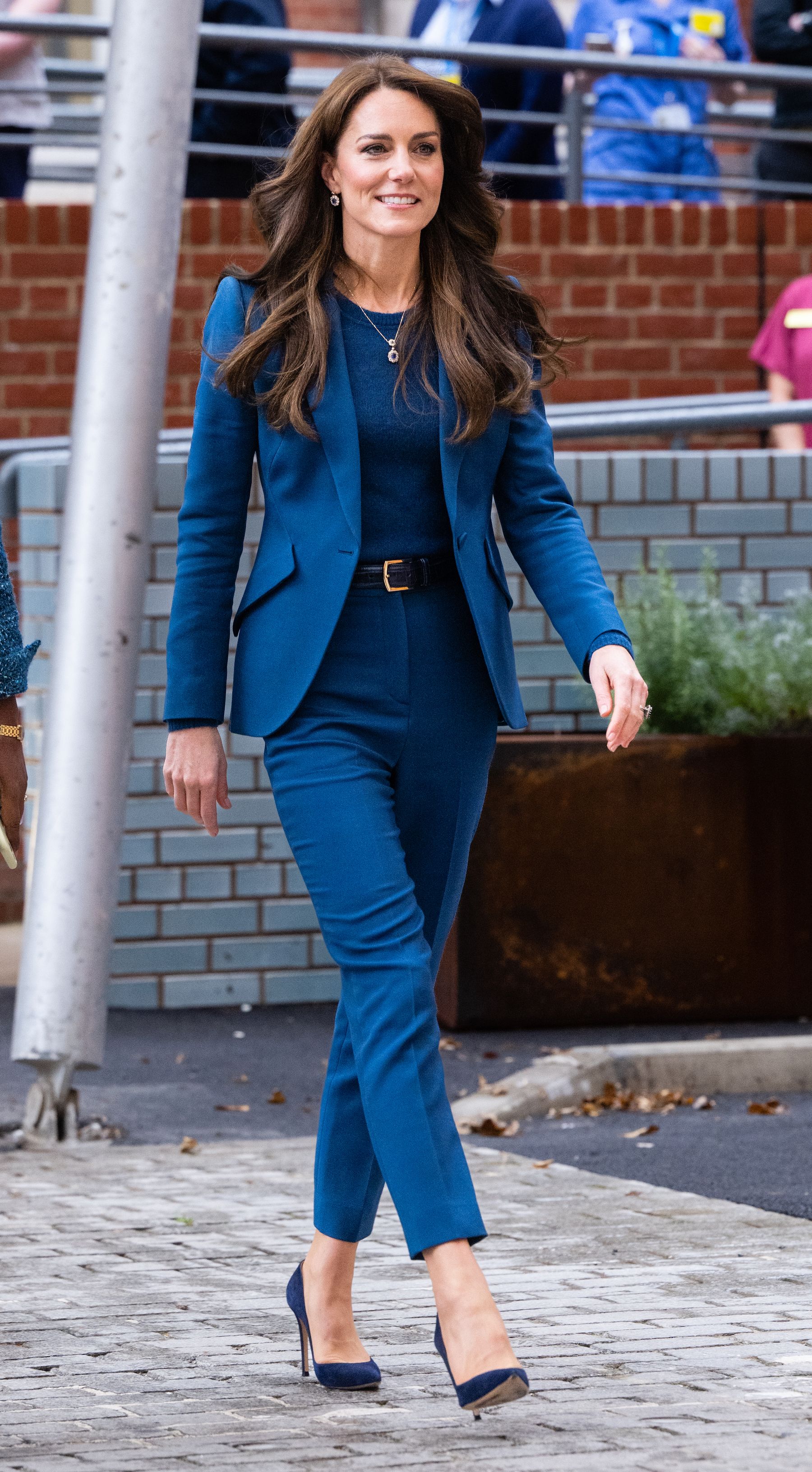 Kate Middleton Nails Her Work Uniform in a Blue Suit Tailored to Perfection