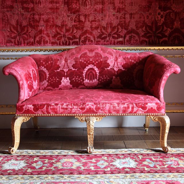 Furniture, Pink, Red, Couch, Chair, Room, Table, Magenta, Interior design, Loveseat, 