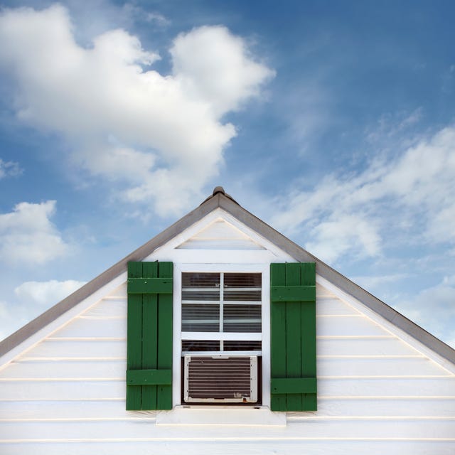 air conditioner on top of house