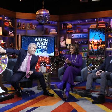 watch what happens live with andy cohen episode 20198 pictured l r andy cohen, gayle king, anderson cooper photo by charles sykesbravo via getty images