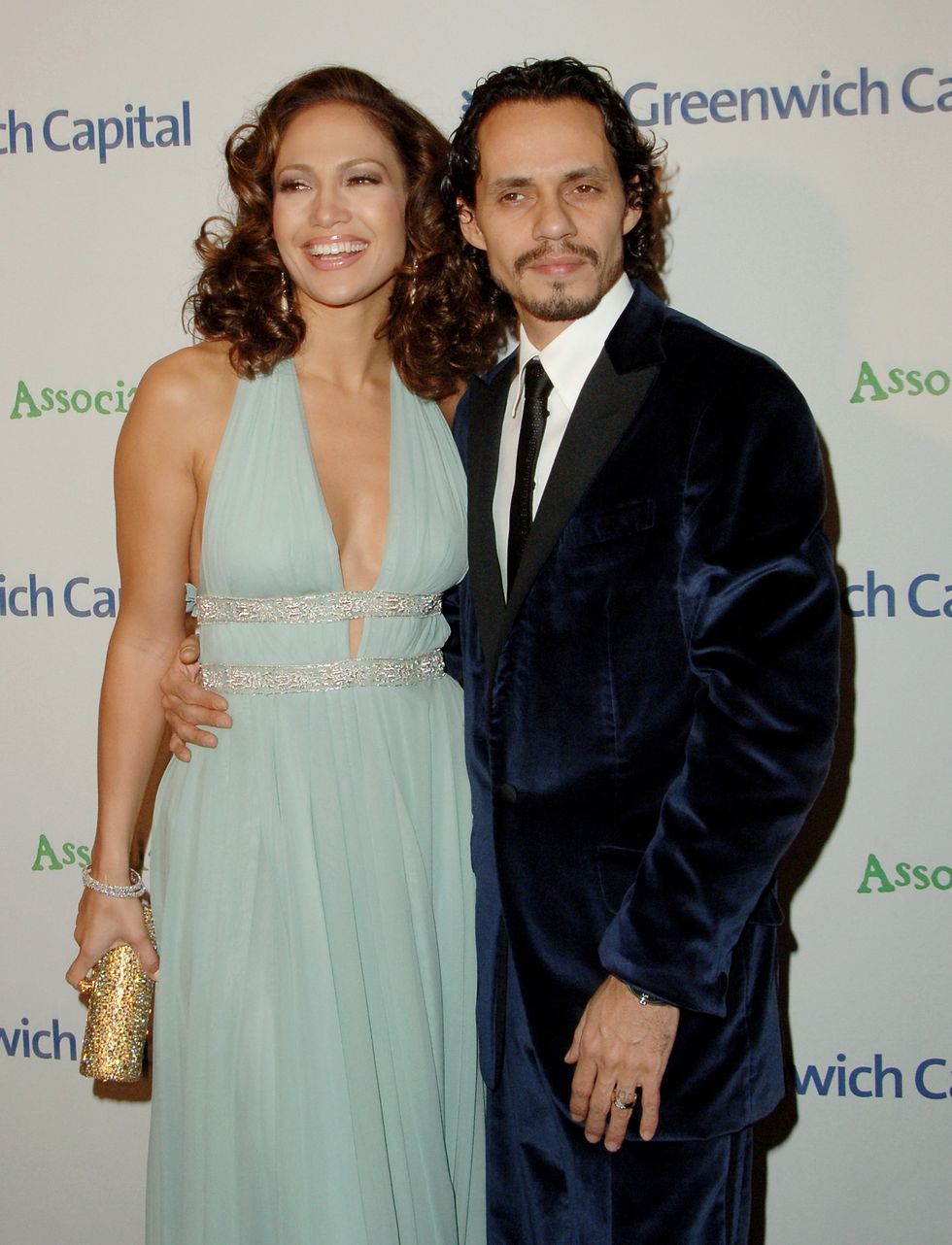 jennifer lopez and marc anthony during singers and songs celebrate tony bennett's 80th to benefit paul newman's hole in the wall camps   arrivals at kodak theater in hollywood, california, united states photo by jon kopalofffilmmagic