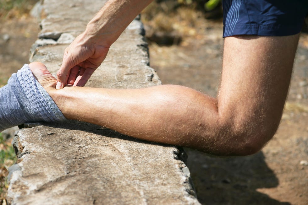 typical pain in a male joggers achilles tendon xxl size image