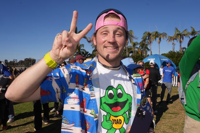 san diego, california billy cvecko aka toad poses during the foot locker cross country championships at morley fieldon december 9, 2023 in san diego, california. (photo by kirby lee/getty images)