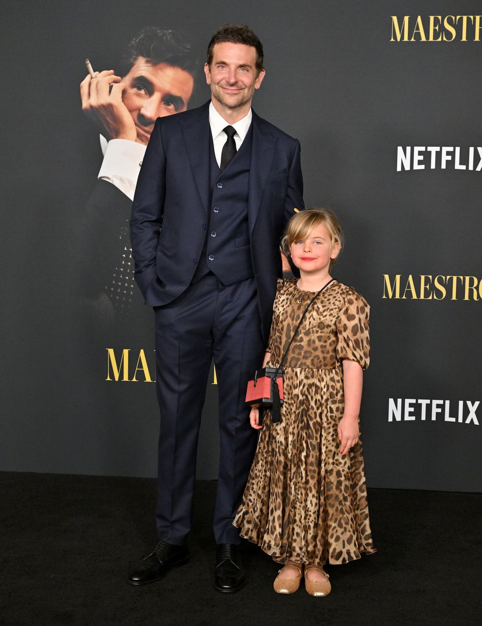 los angeles, california december 12 bradley cooper and lea de seine shayk cooper attend netflixs maestro los angeles photo call at academy museum of motion pictures on december 12, 2023 in los angeles, california photo by axellebauer griffinfilmmagic