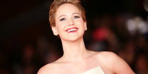 rome, italy   november 14  actress jennifer lawrence attends the the hunger games catching fire premiere during the 8th rome film festival at auditorium parco della musica on november 14, 2013 in rome, italy  photo by vittorio zunino celottogetty images