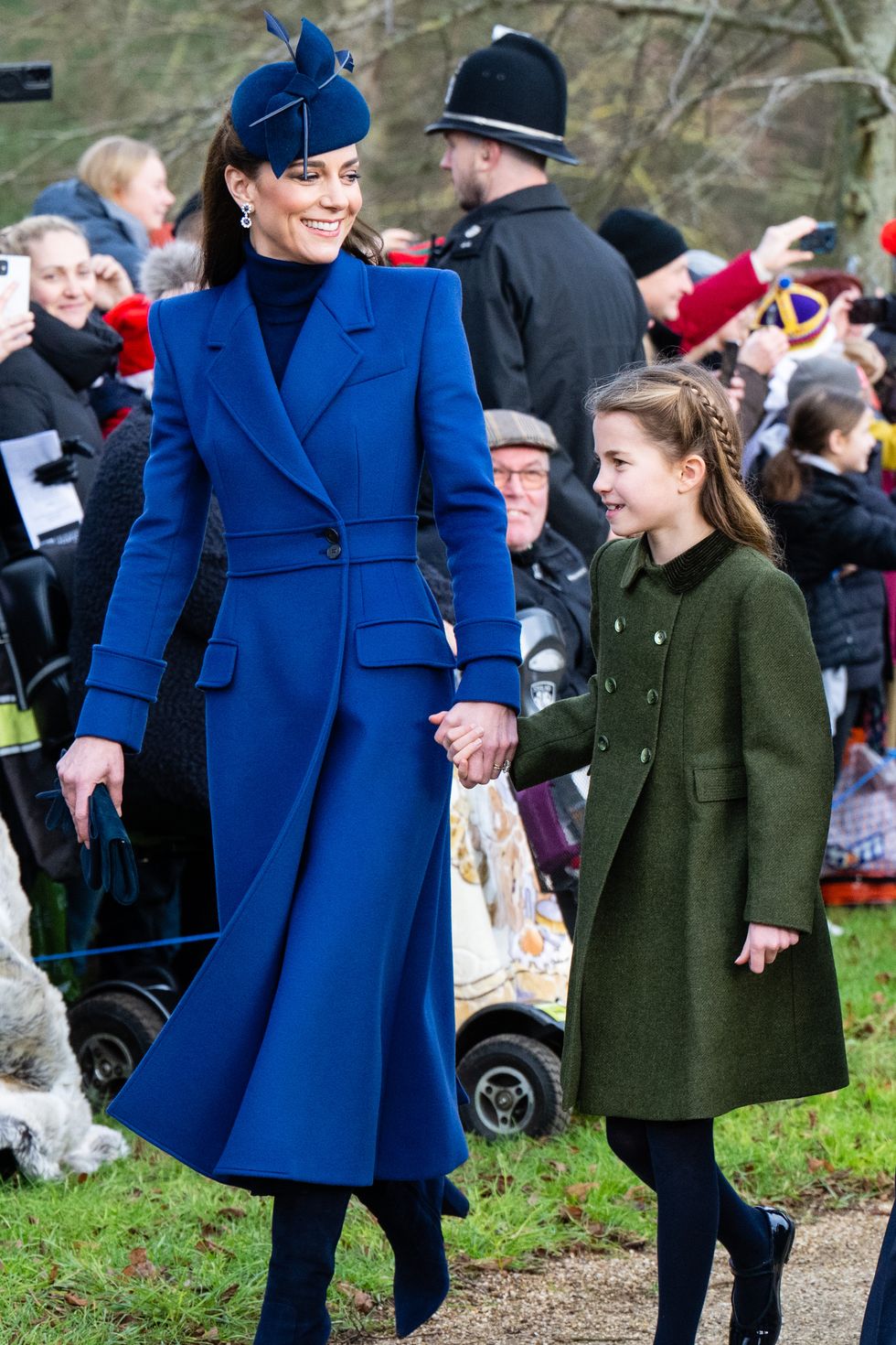 sandringham, norfolk december 25 catherine, princess of wales and princess charlotte of wales attend the christmas morning service at sandringham church on december 25, 2023 in sandringham, norfolk photo by samir husseinwireimage