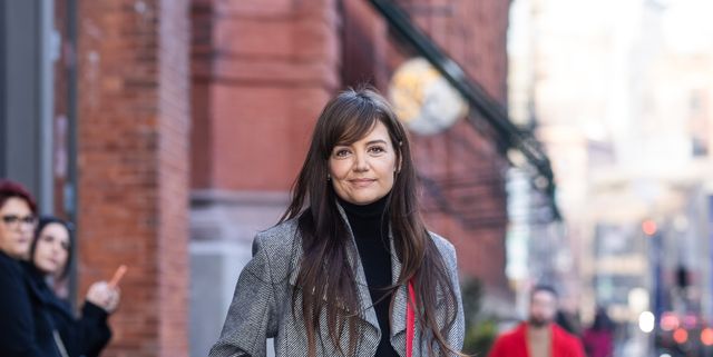 Katie Holmes Infuses Parisian Cool Into Her New York City Uniform With a  Pop of Color