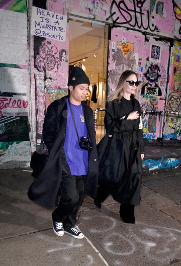 new york, ny december 28 pax thien and angelina jolie are seen leaving atelier jolie on december 28, 2023 in new york, new york photo by megagc images