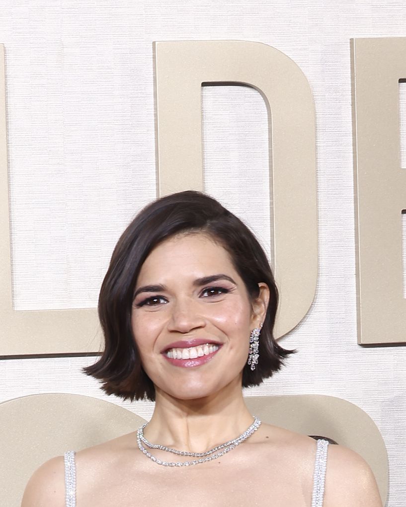 america ferrera at the 81st golden globe awards held at the beverly hilton hotel on january 7, 2024 in beverly hills, california photo by tommaso boddigolden globes 2024golden globes 2024 via getty images