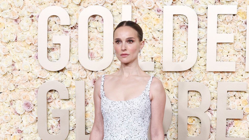 preview for Natalie Portman in Dior Couture at the 2024 Golden Globes