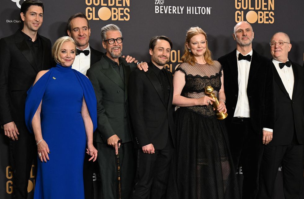 the ﻿succession ﻿cast reunited on the red carpet at the golden globes