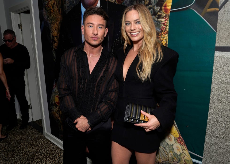 los angeles, california january 05 l r barry keoghan and margot robbie attend w magazines annual best performances party at chateau marmont on january 05, 2024 in los angeles, california photo by presley anngetty images for w magazine