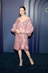 Emma Stone goes pretty in a pink @fendi dress for the Governors Awards.  #EmmaStone #GovernorsAwards Photos: Getty